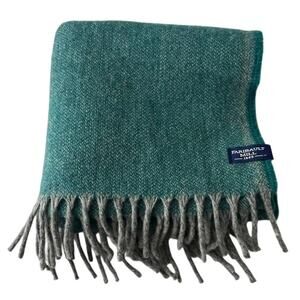 Faribault Woolen Mills Scarf Teal Fringe